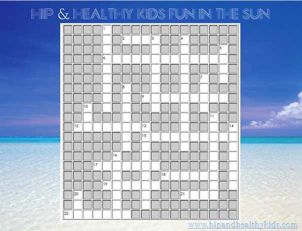 Fun in the Sun Crossword Puzzle ⋆ Hip Healthy Kids